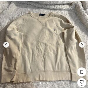 Polo Ralph Lauren Men's Cream and Yellow Sweatshirt